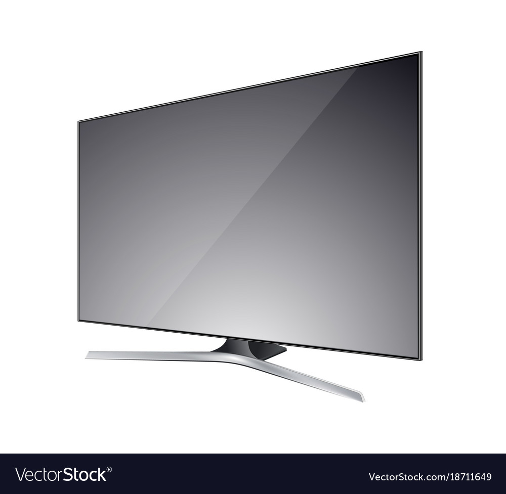 Tv flat screen lcd plasma realistic Royalty Free Vector