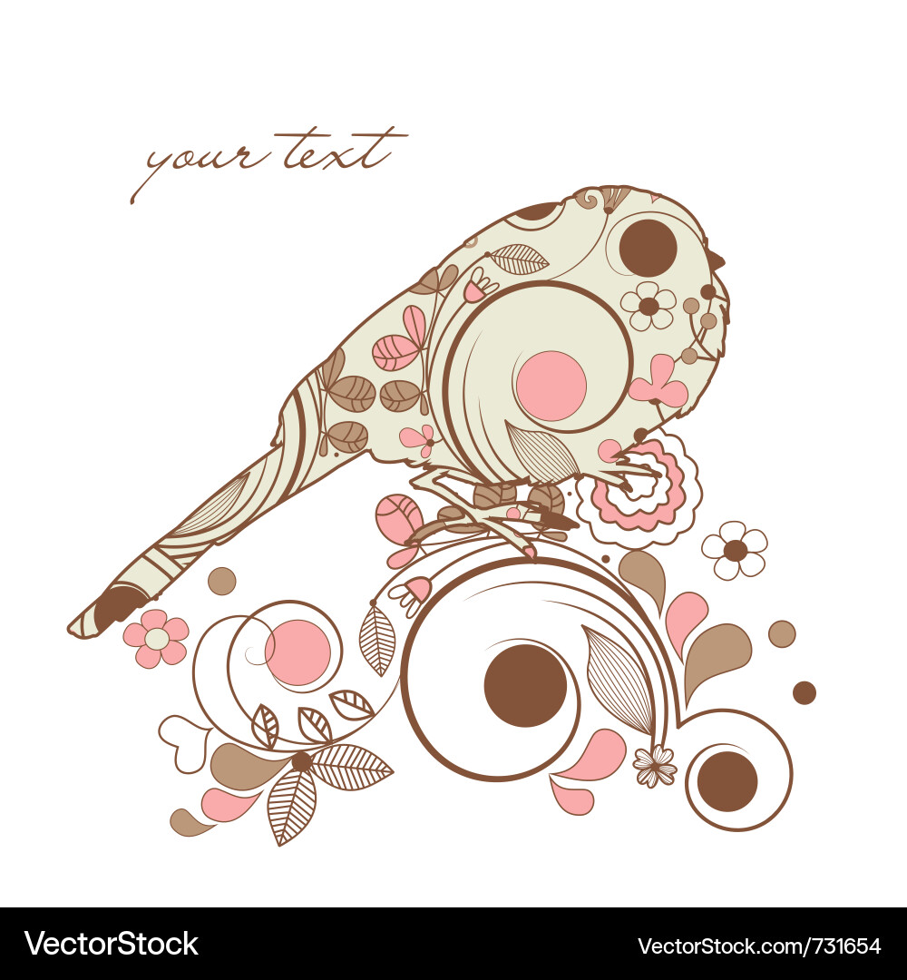 Spring Birds Vector Decorative spring bird Royalty Free Vector Image