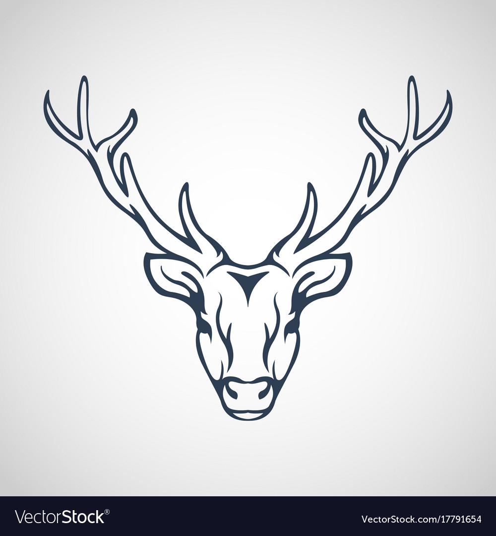 Deer logo icon Royalty Free Vector Image - VectorStock