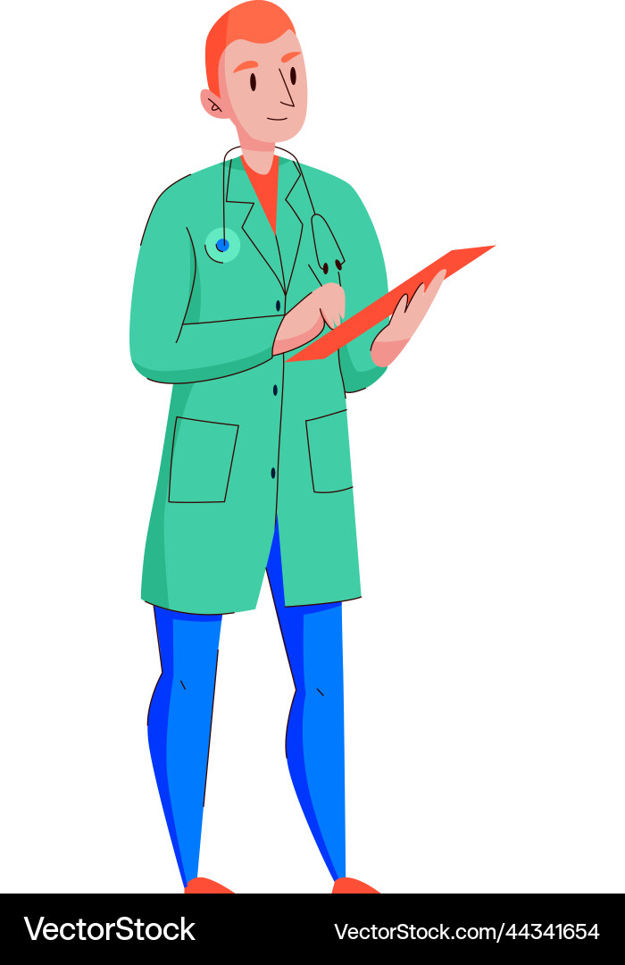 Doctor Flat Royalty Free Vector Image Vectorstock
