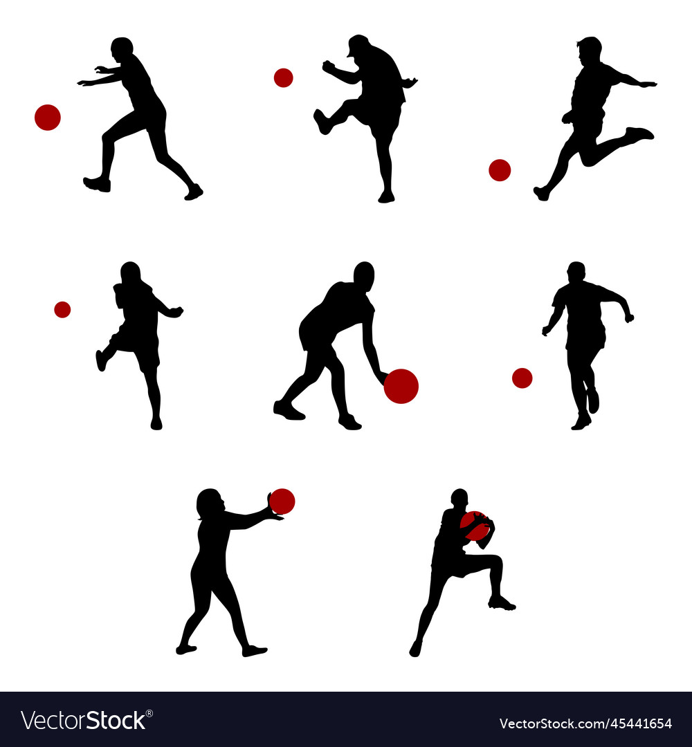 Kickball silhouette set