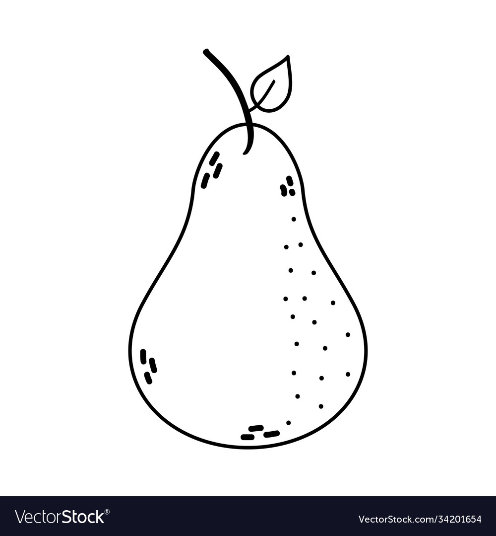 Pear fresh fruit nature icon Royalty Free Vector Image