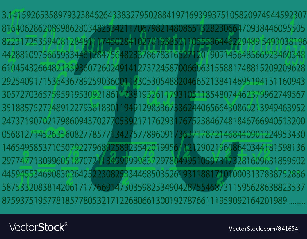 Pi number Royalty Free Vector Image - VectorStock