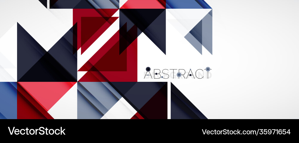 Set triangle geometric backgrounds Royalty Free Vector Image