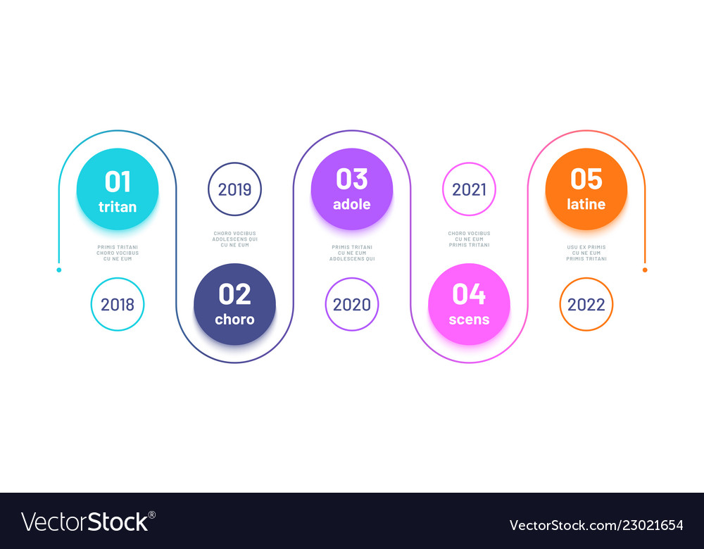workflow chart 5 steps infographic optional vector image workflow chart