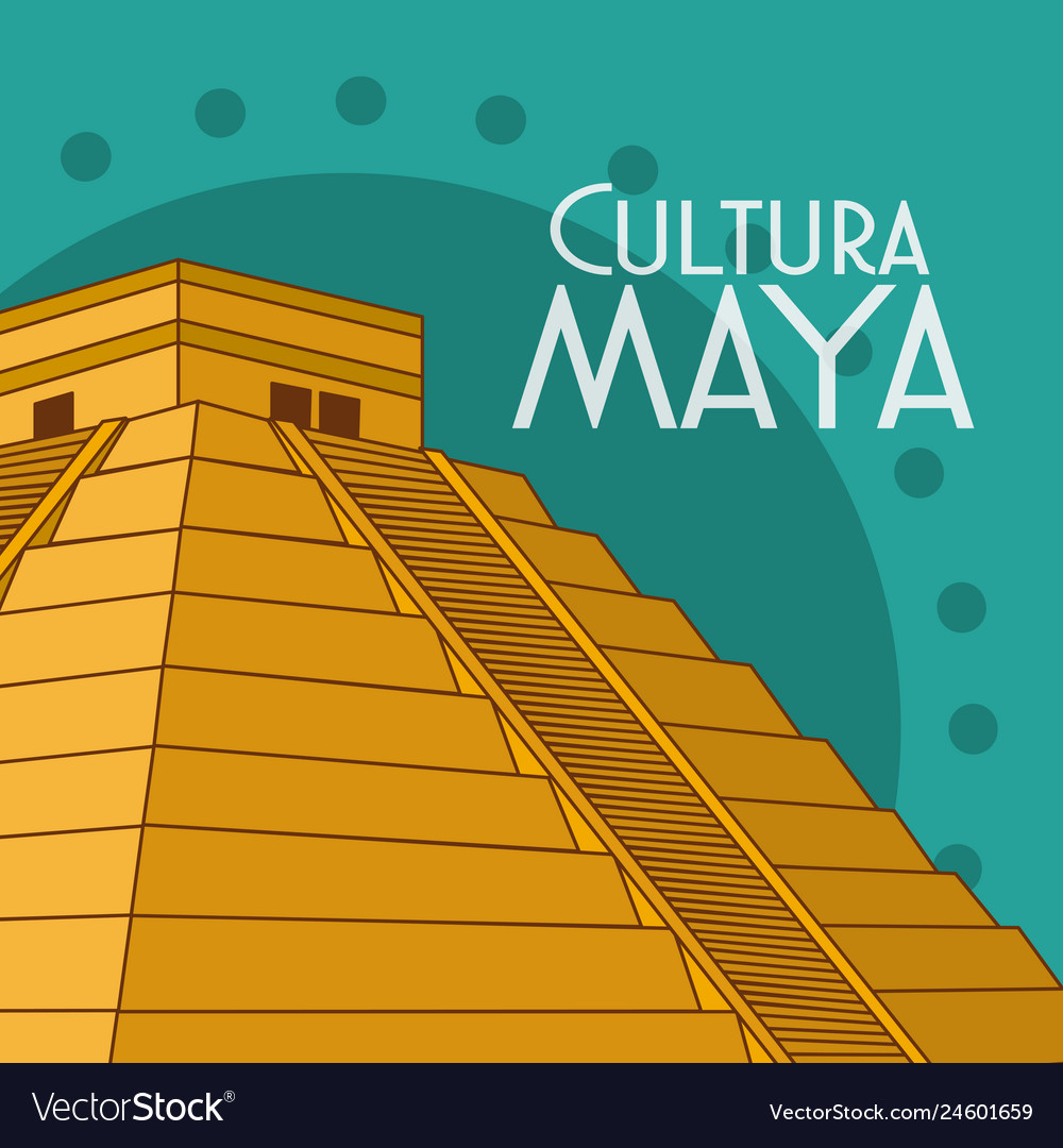 Cultura maya postcard Royalty Free Vector Image