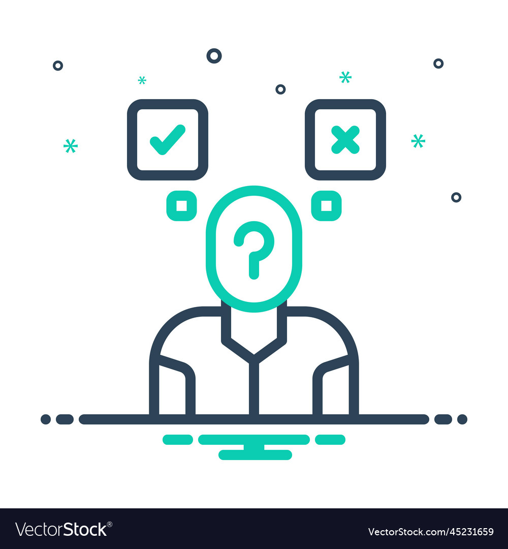 Decided Royalty Free Vector Image - VectorStock