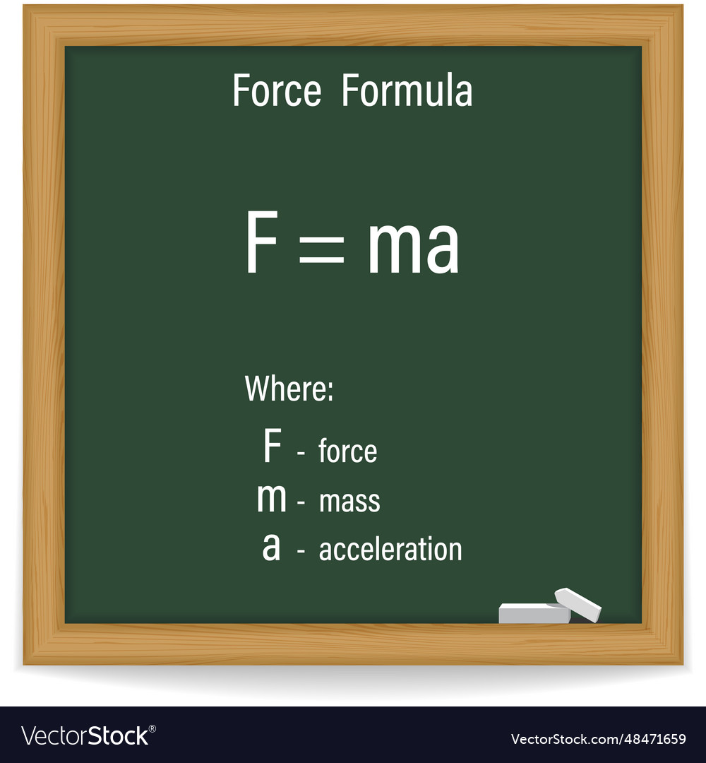 Force formula Royalty Free Vector Image - VectorStock