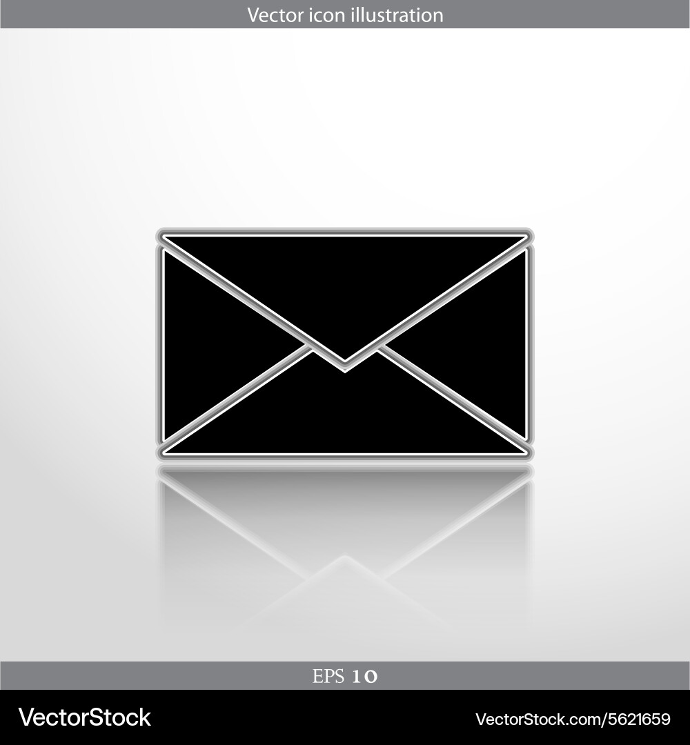 Mail web flat icon Royalty Free Vector Image - VectorStock
