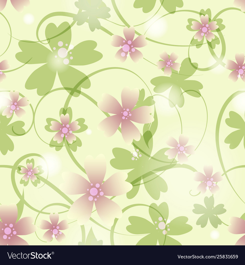 Seamless floral pattern vector image Seamless floral pattern