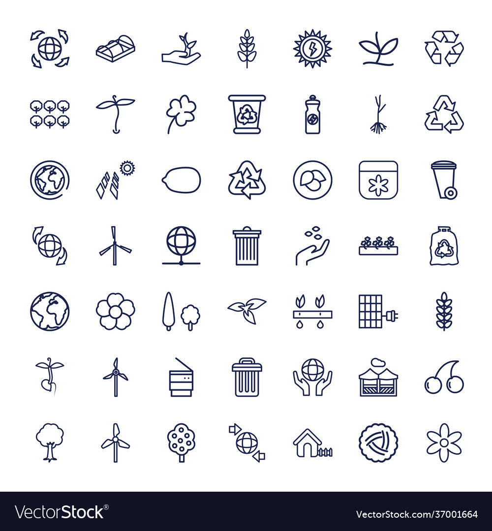 49 ecology icons Royalty Free Vector Image - VectorStock