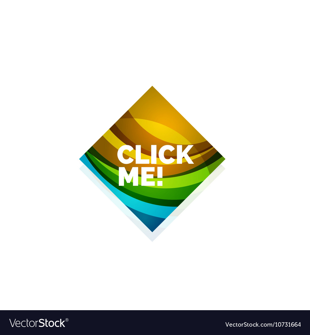 Abstract square button template Royalty Free Vector Image