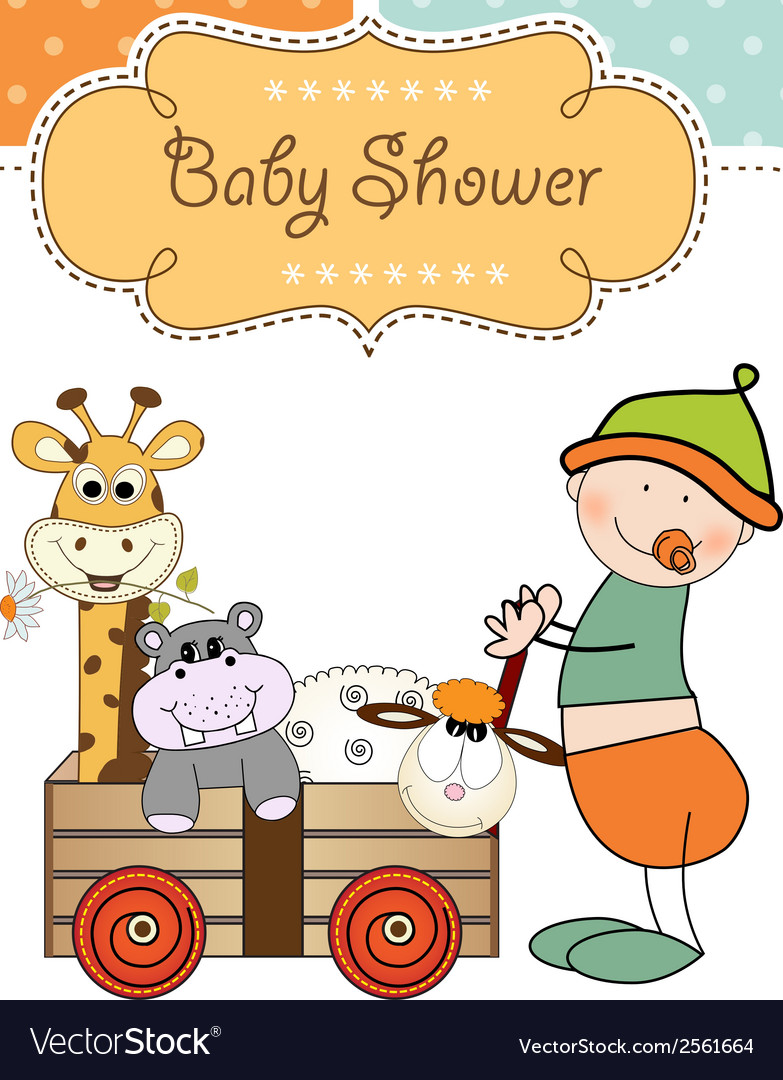 Baby shower card Royalty Free Vector Image - VectorStock