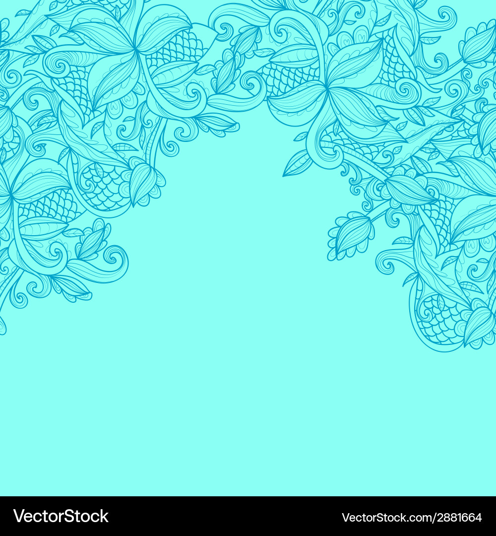 Border with abstract hand-drawn pattern Royalty Free Vector