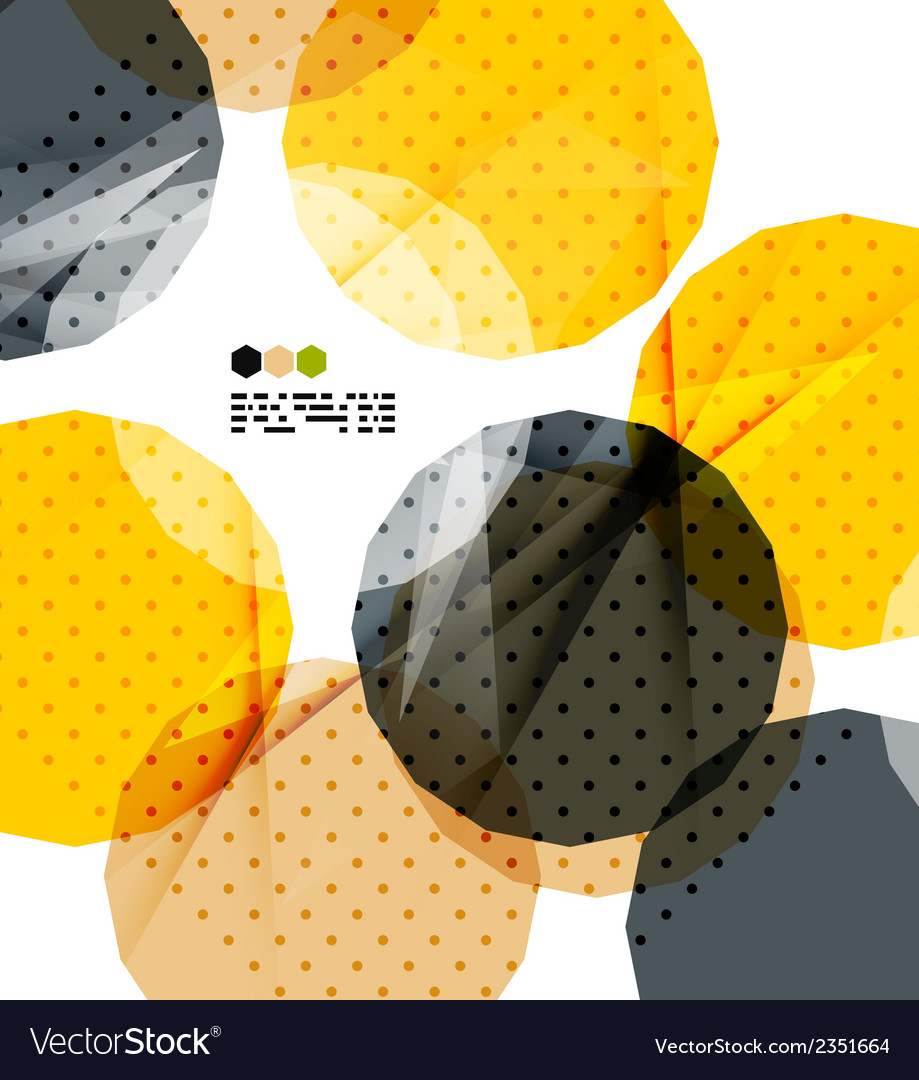 Bright yellow geometric modern design template Vector Image