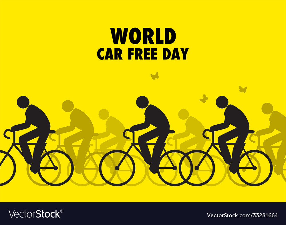 For world car free day awareness Royalty Free Vector Image