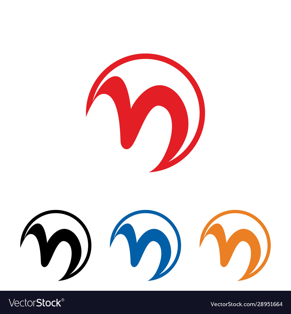 Letter m logo icon design template abstract icons Vector Image