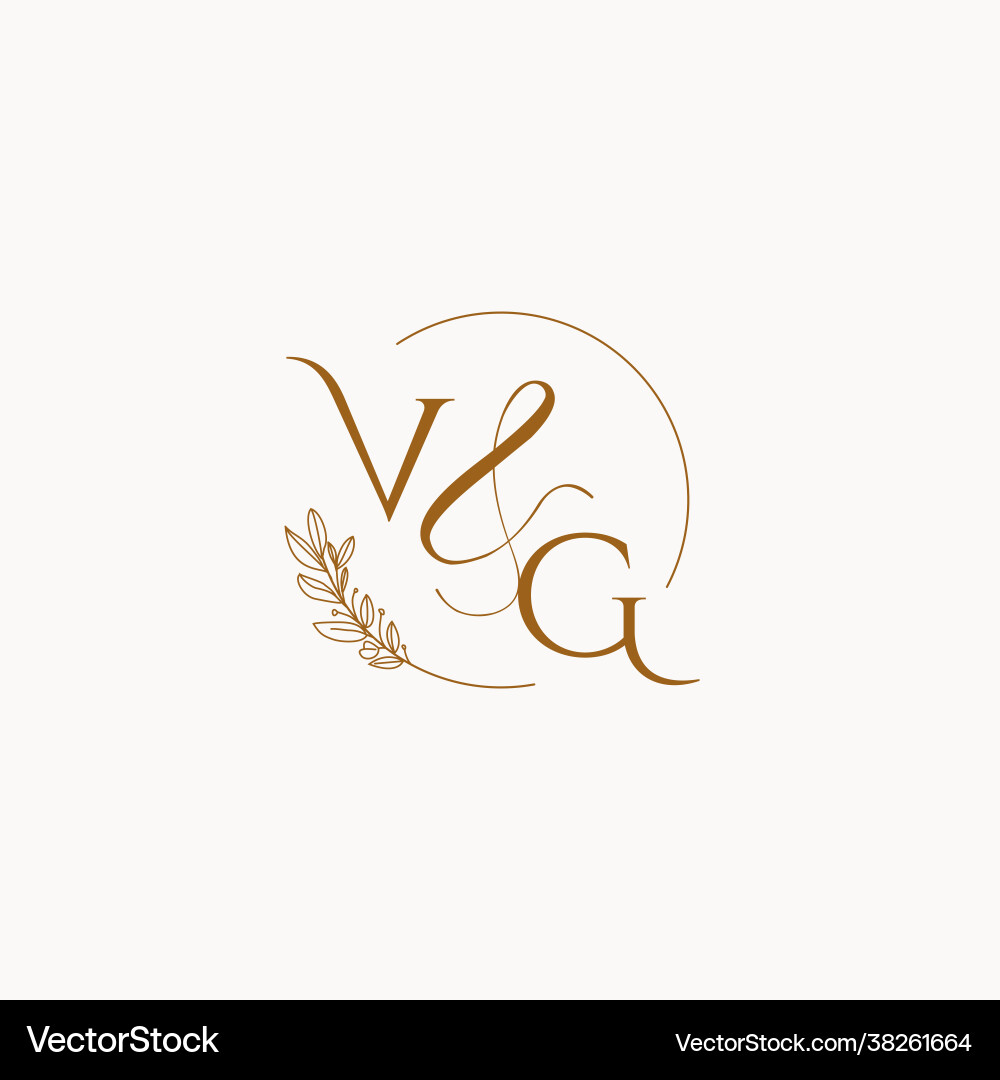Vg initial wedding monogram logo Royalty Free Vector Image