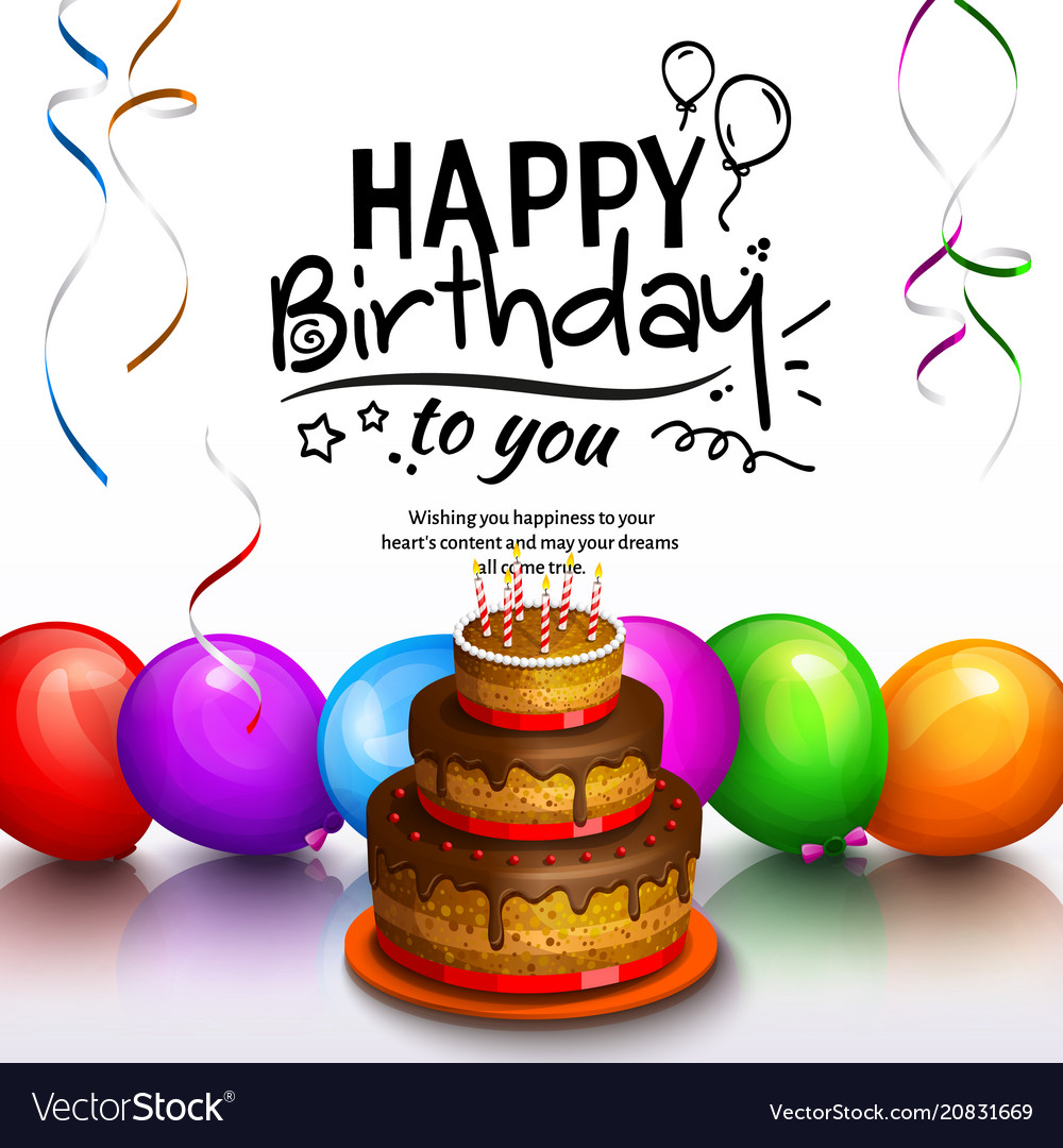 Happy birthday greetings Royalty Free Vector Image