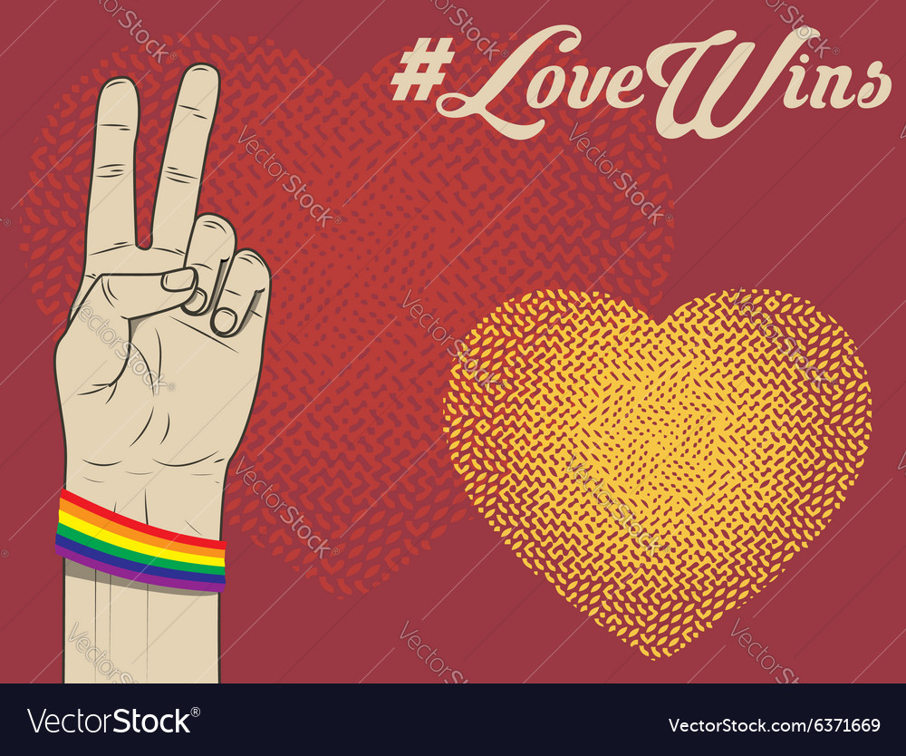 Love wins Royalty Free Vector Image - VectorStock