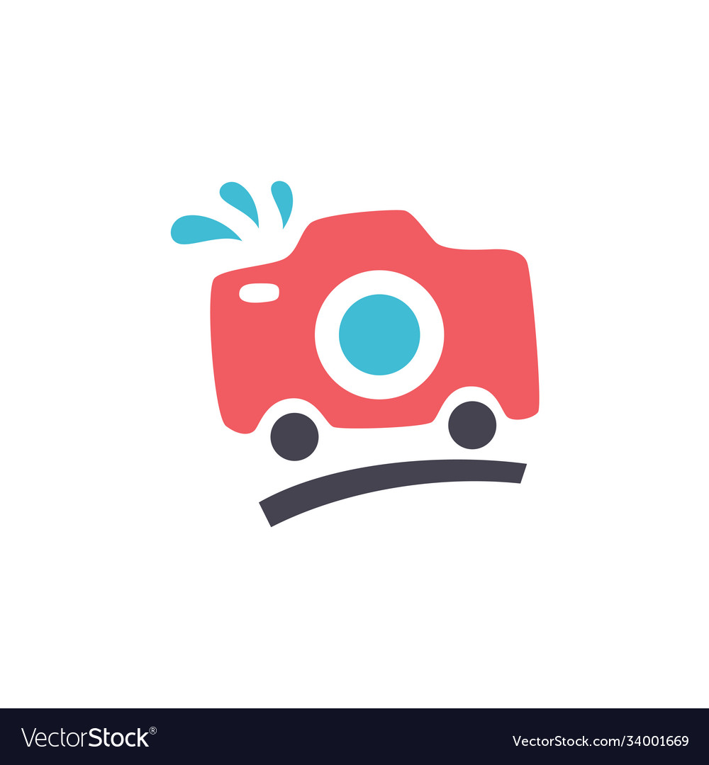 Mobile photography logo Royalty Free Vector Image