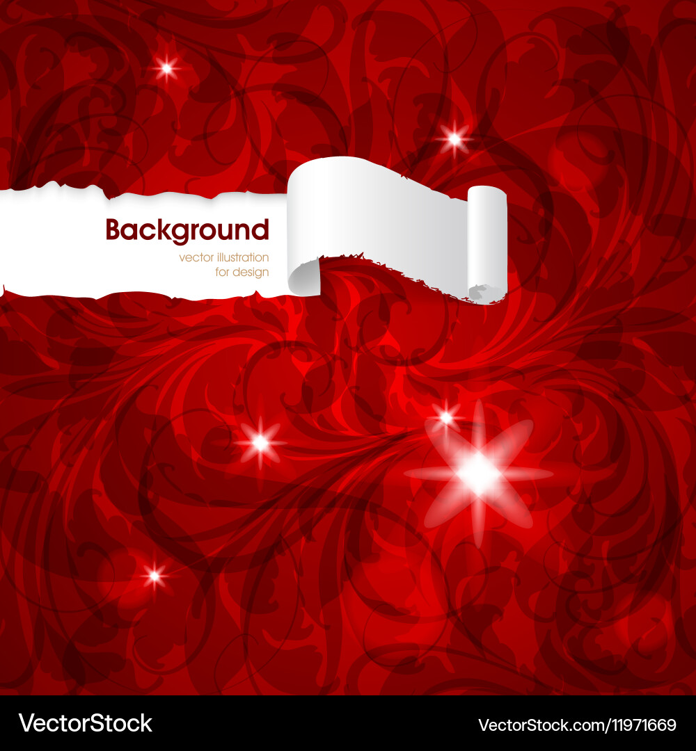 Red Fun Patterned Backgrounds Red floral patterned background Royalty Free Vector Image