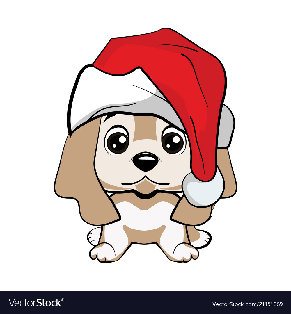 Red Haired Happy Dog In A Red Jacket With A White Vector Image