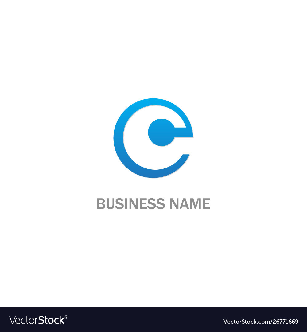 Round c initial unusual business logo Royalty Free Vector