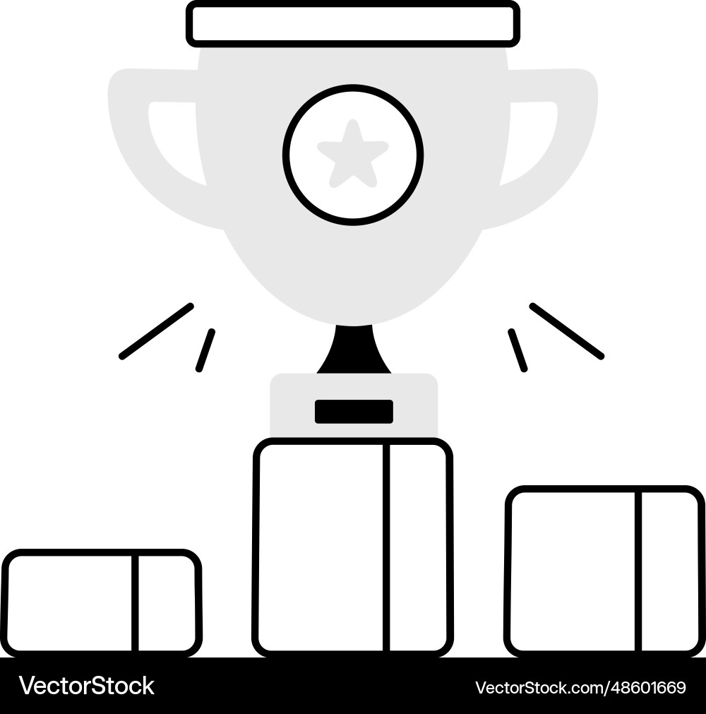 Winner trophy Royalty Free Vector Image - VectorStock