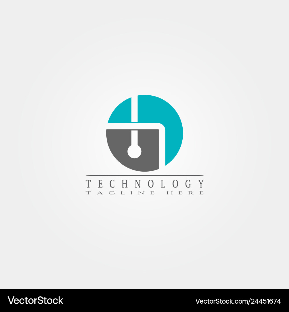 Technology icon template creative logo design Vector Image