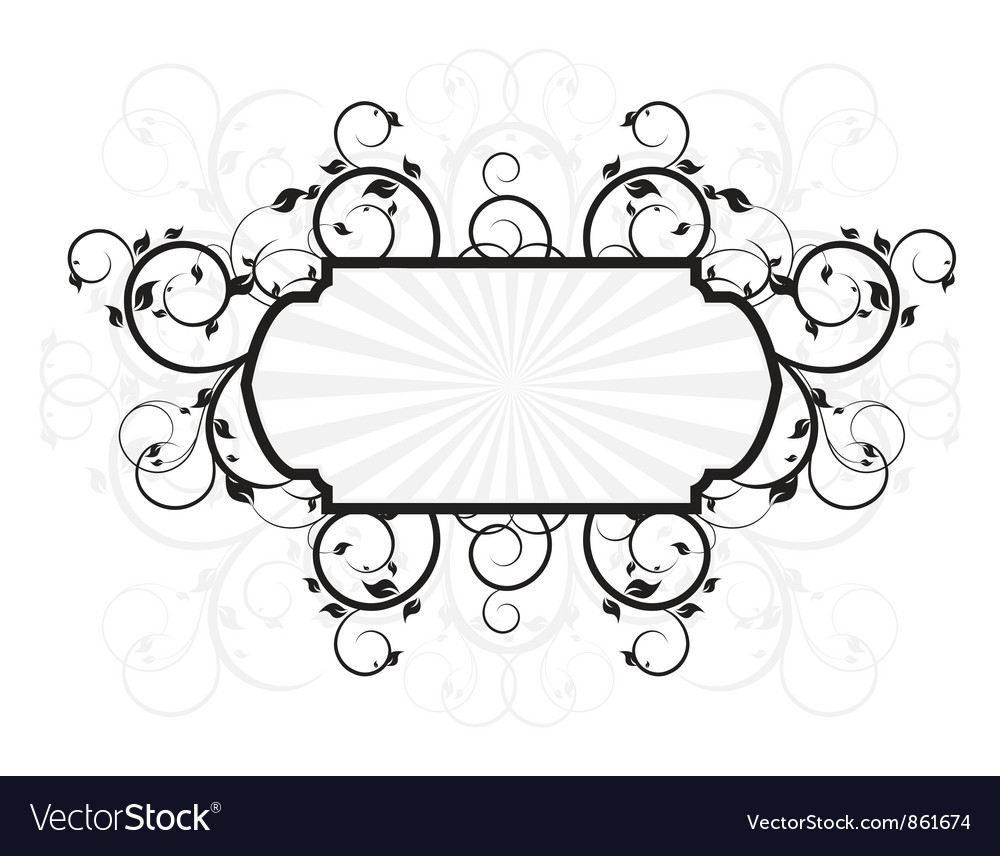 Vintage floral frame Royalty Free Vector Image