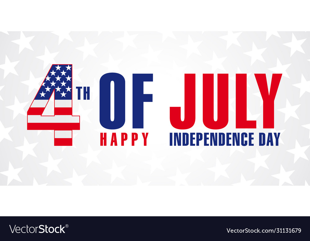 4 july independence day usa Royalty Free Vector Image