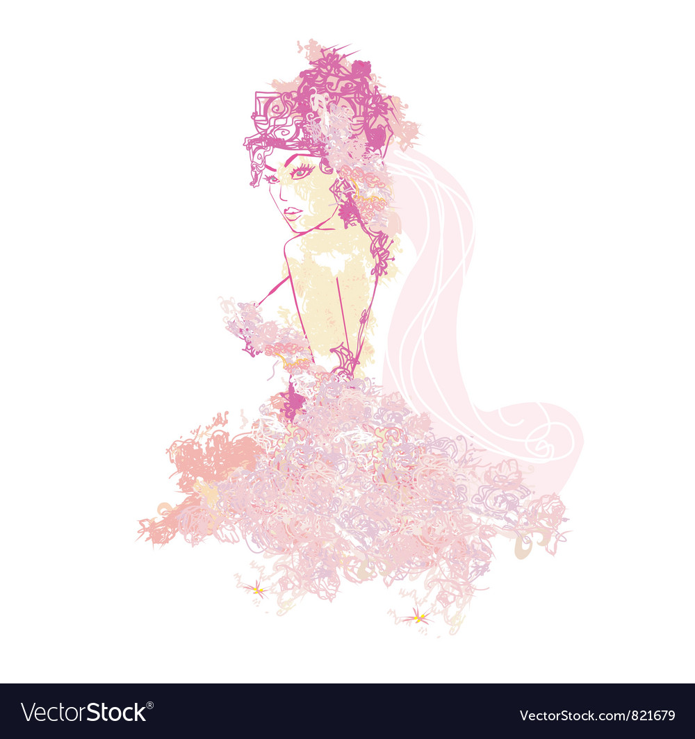 beautiful abstract bride royalty free vector image beautiful abstract