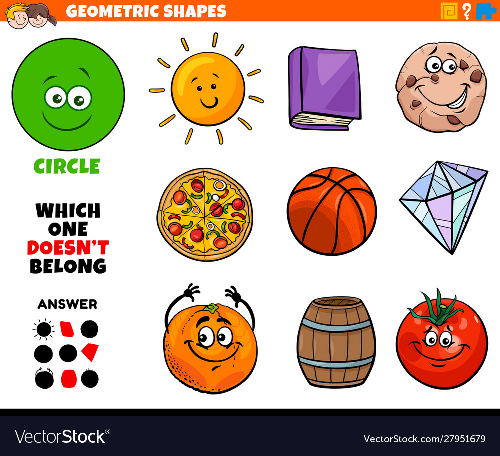 Circle Shape Educational Task For Kids Vector 27951679 