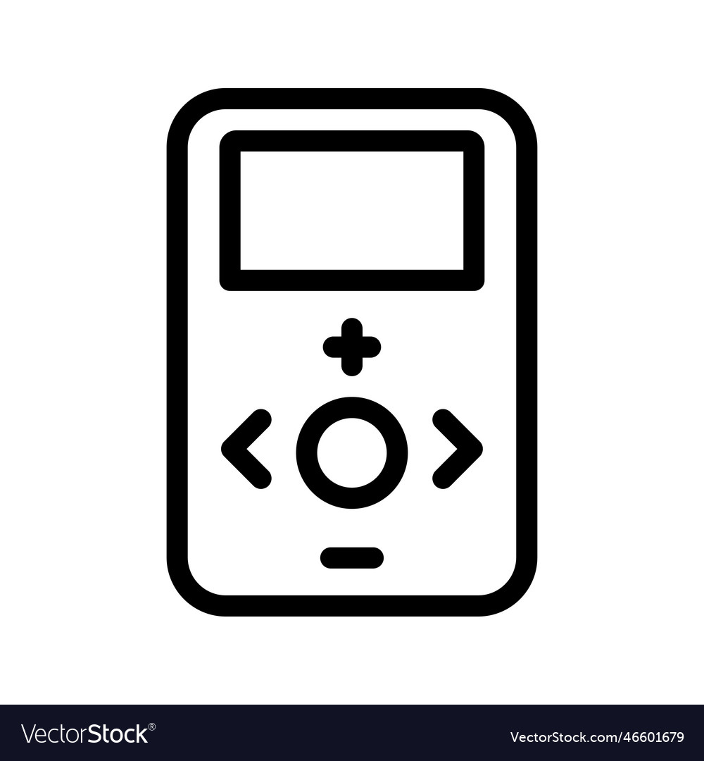 Mp3 player outline icon style Royalty Free Vector Image