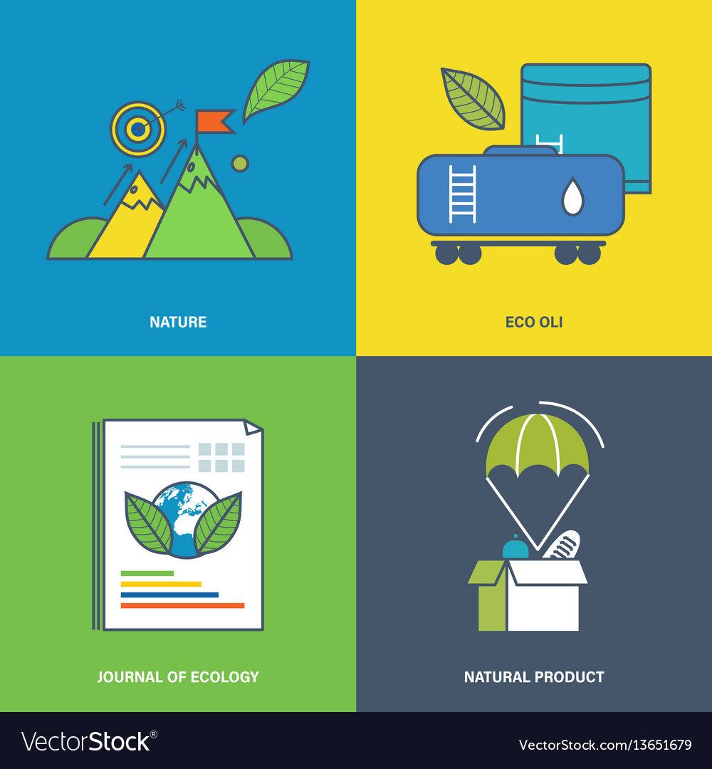 Nature Preservation Of The Journal The Ecology Vector Image