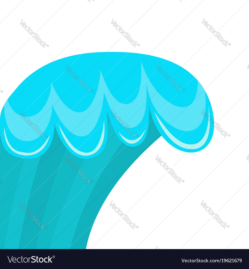 ocean sea wave surfing water template big waving vector image