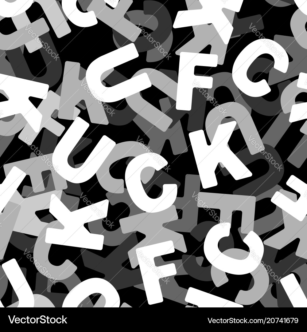 Seamless pattern 3d texture letter Royalty Free Vector Image