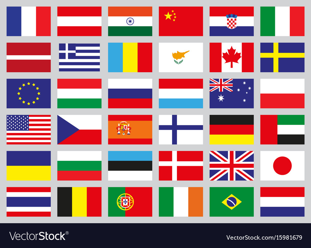 different countries Royalty Free Vector