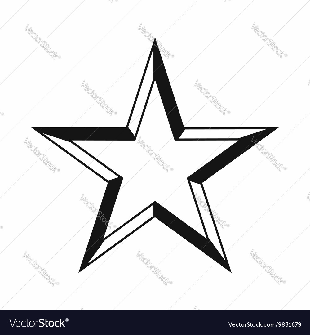 Star icon simple style Royalty Free Vector Image