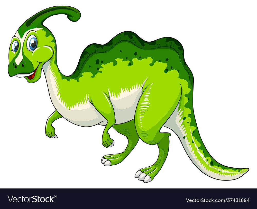 A parasaurus dinosaur cartoon character Royalty Free Vector