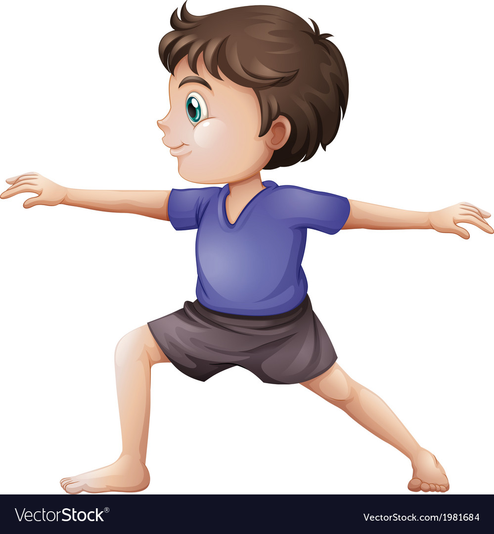 A young man doing yoga Royalty Free Vector Image