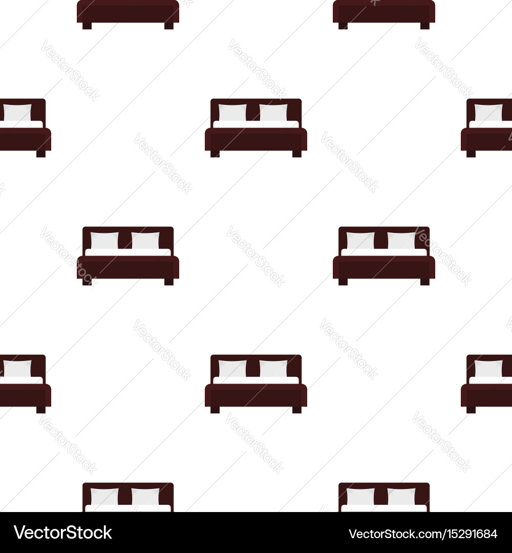 Double bed pattern flat Royalty Free Vector Image