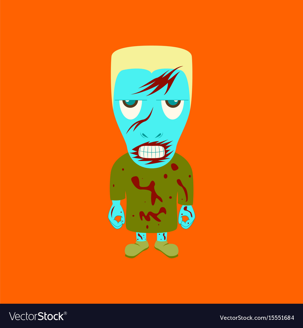 Flat on background of halloween Royalty Free Vector Image