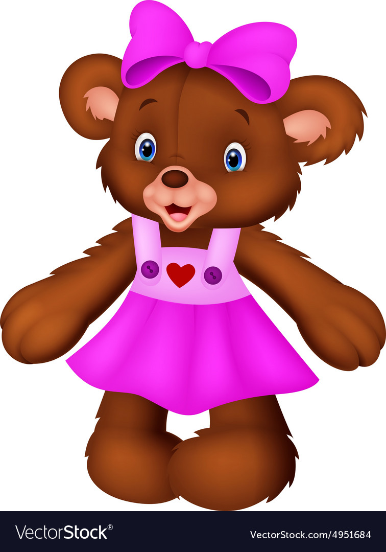 Funny female bear cartoon