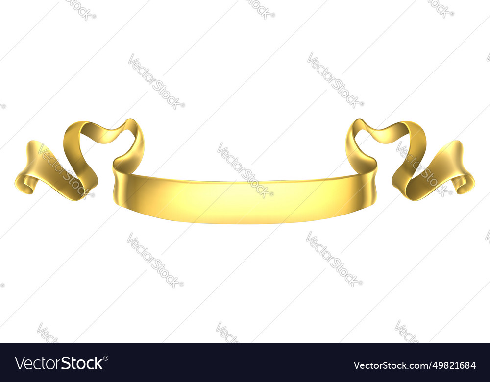 Gold scroll banner Royalty Free Vector Image - VectorStock