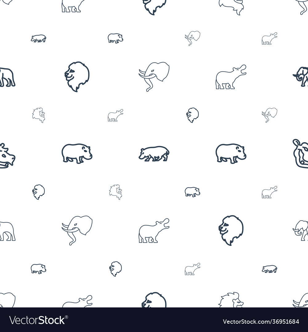 Safari icons pattern seamless white background Vector Image