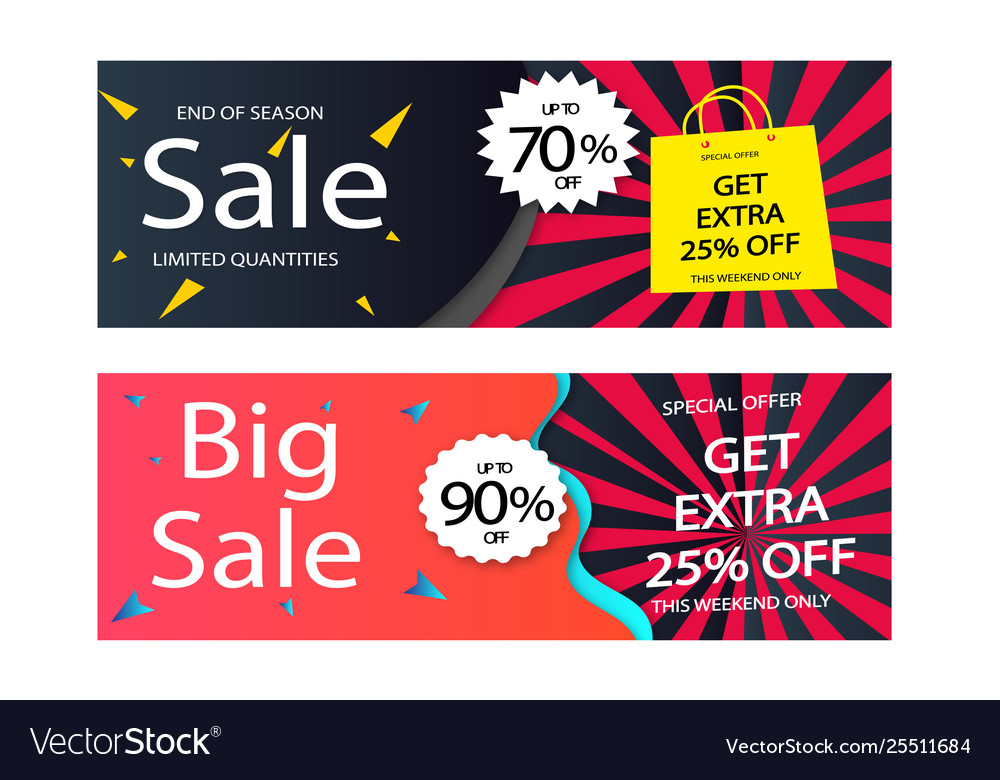 Sales banner template Royalty Free Vector Image