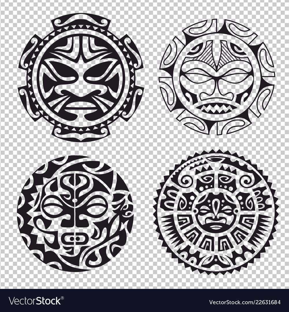 Set of tribal masks Royalty Free Vector Image - VectorStock