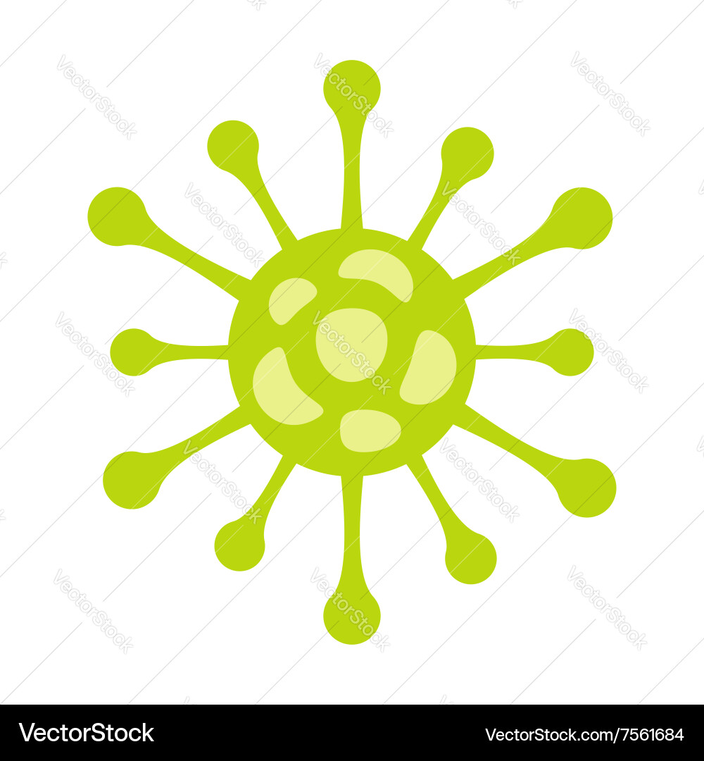 Virus flat icon Royalty Free Vector Image - VectorStock
